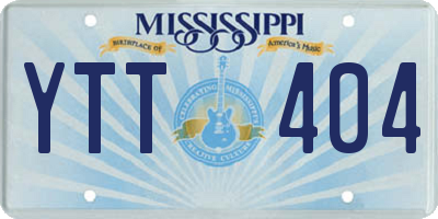 MS license plate YTT404