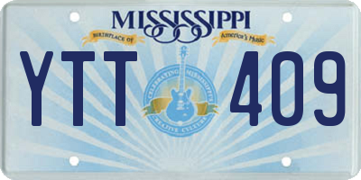 MS license plate YTT409
