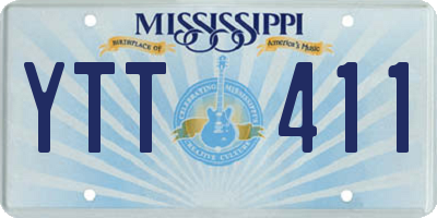 MS license plate YTT411