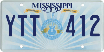 MS license plate YTT412