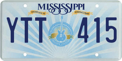 MS license plate YTT415