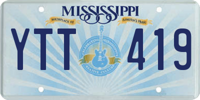 MS license plate YTT419
