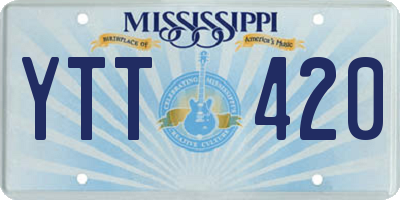 MS license plate YTT420