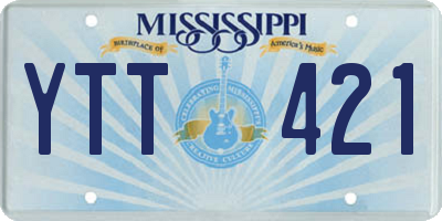 MS license plate YTT421