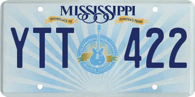 MS license plate YTT422