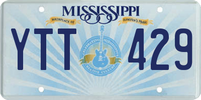 MS license plate YTT429