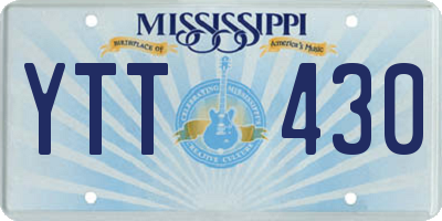MS license plate YTT430