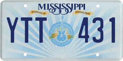 MS license plate YTT431