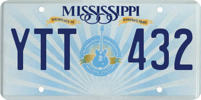 MS license plate YTT432