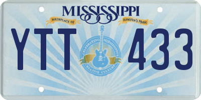 MS license plate YTT433