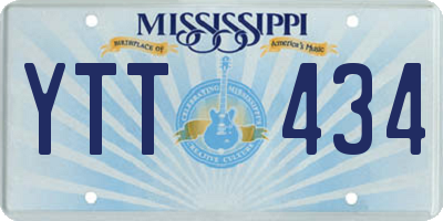 MS license plate YTT434