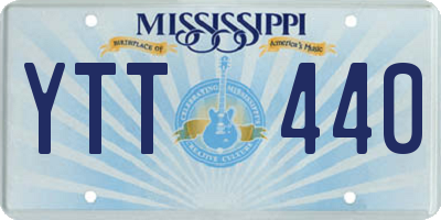 MS license plate YTT440