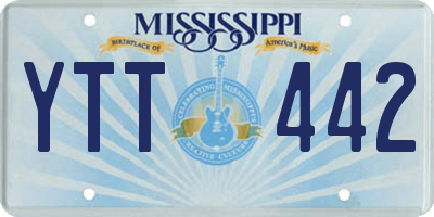 MS license plate YTT442