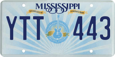 MS license plate YTT443