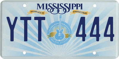 MS license plate YTT444