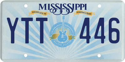 MS license plate YTT446