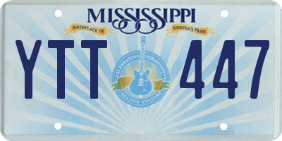 MS license plate YTT447