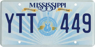 MS license plate YTT449