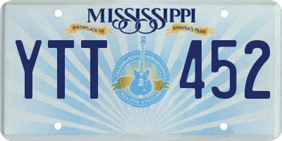 MS license plate YTT452