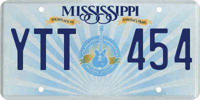 MS license plate YTT454