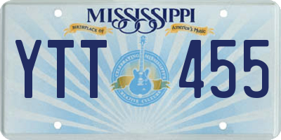 MS license plate YTT455