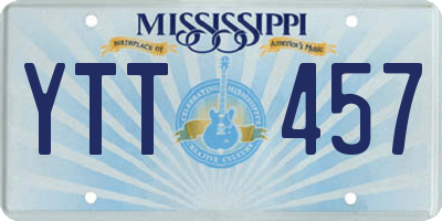 MS license plate YTT457
