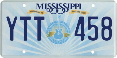 MS license plate YTT458