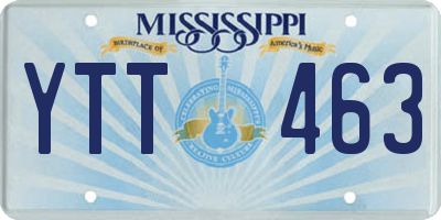 MS license plate YTT463
