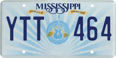 MS license plate YTT464