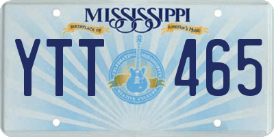 MS license plate YTT465