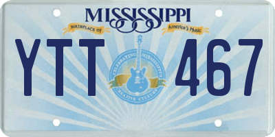MS license plate YTT467