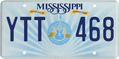 MS license plate YTT468