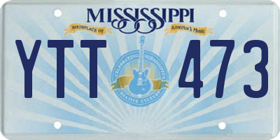 MS license plate YTT473