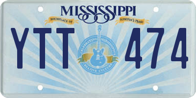 MS license plate YTT474