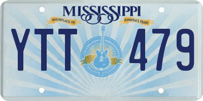 MS license plate YTT479