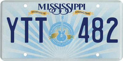 MS license plate YTT482