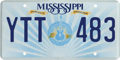 MS license plate YTT483