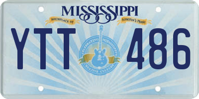 MS license plate YTT486