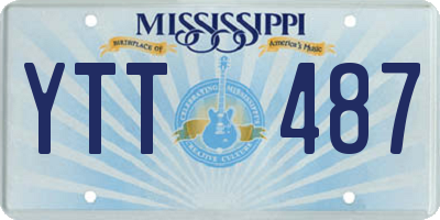 MS license plate YTT487