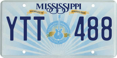 MS license plate YTT488