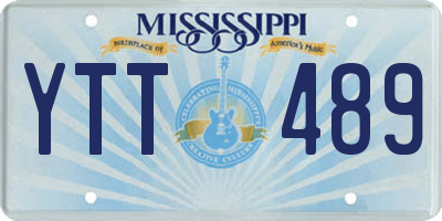 MS license plate YTT489