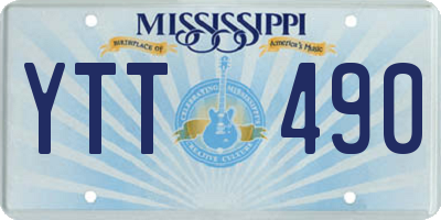 MS license plate YTT490