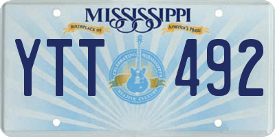 MS license plate YTT492