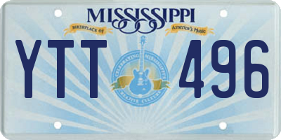 MS license plate YTT496