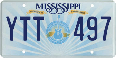 MS license plate YTT497