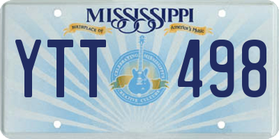 MS license plate YTT498
