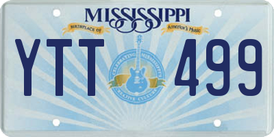 MS license plate YTT499