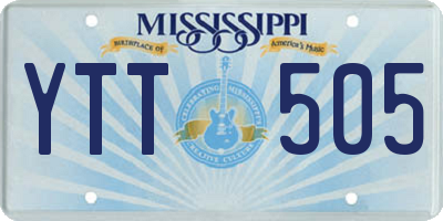 MS license plate YTT505