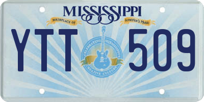 MS license plate YTT509
