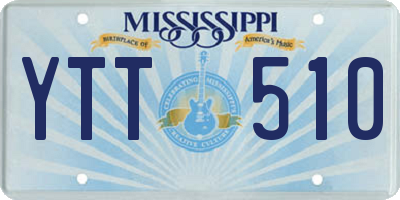 MS license plate YTT510
